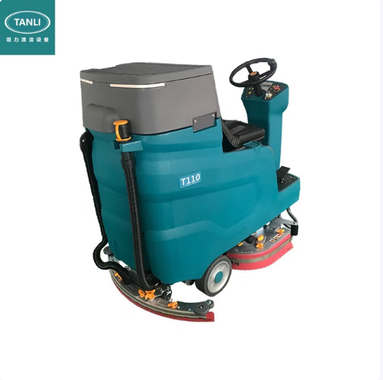 坦力駕駛式洗地機工業掃地機物業商場吸拖一體工廠洗地車T110